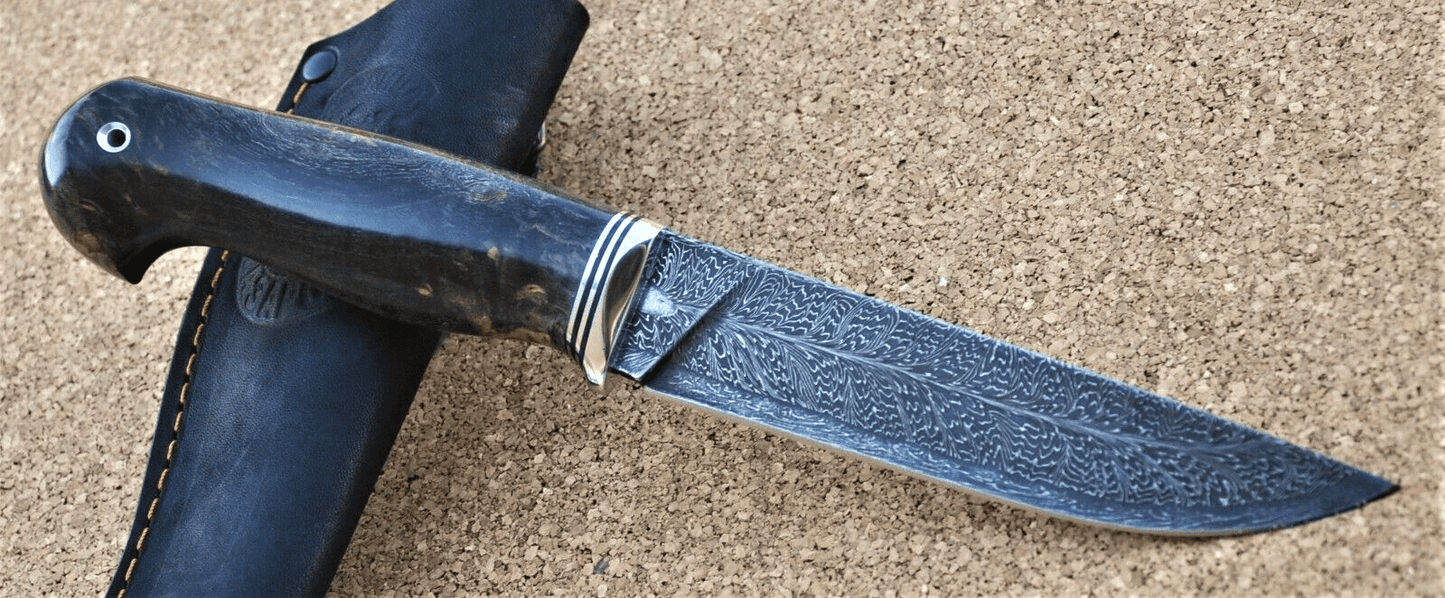 Nazarov Knives Russland Mosaik Damast Stahl Outdoor JagdMesser Handarbeit HRC62