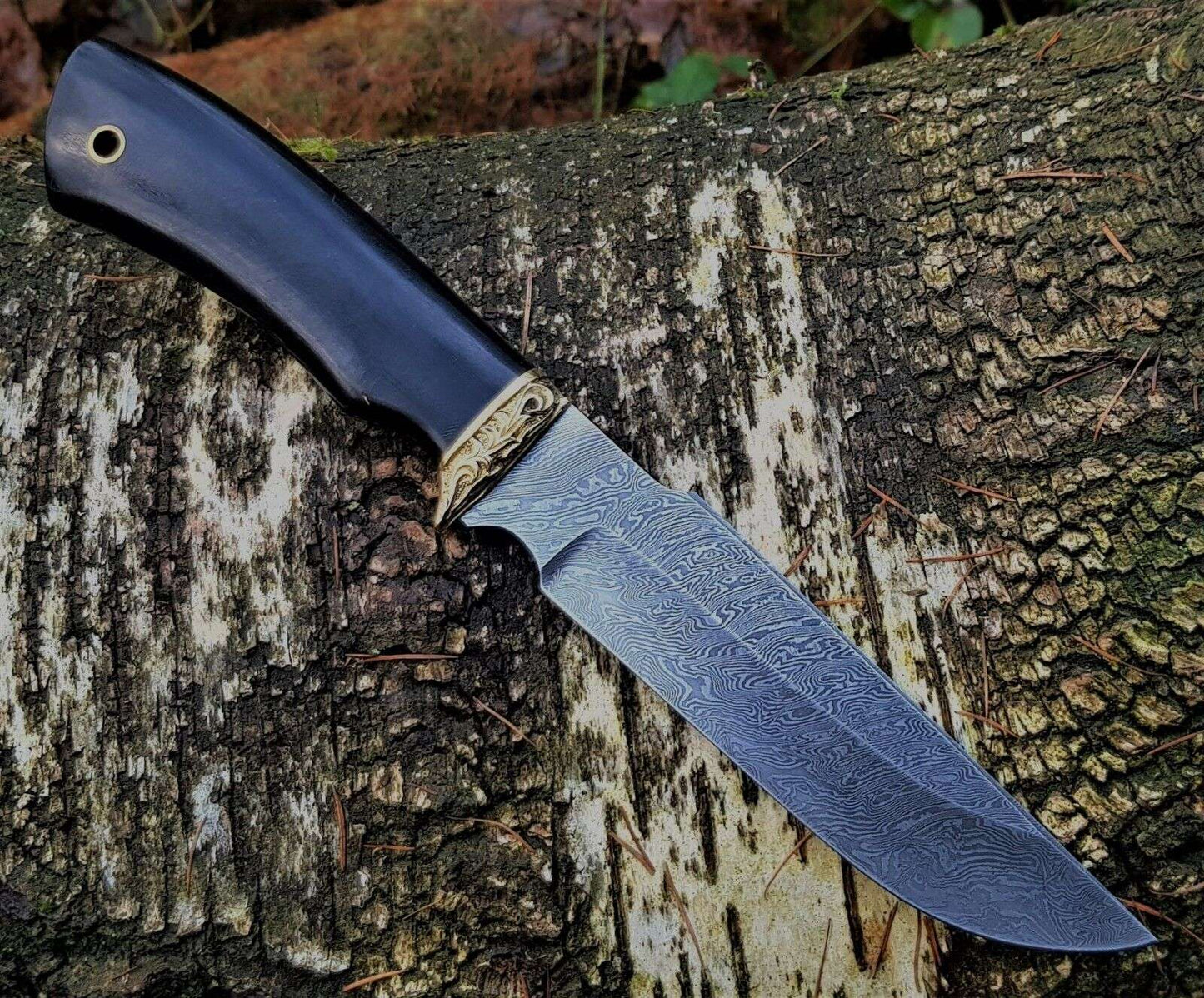 A.Marushin Outdoor Jagdmesser Damaszener Stahl Handarbeit