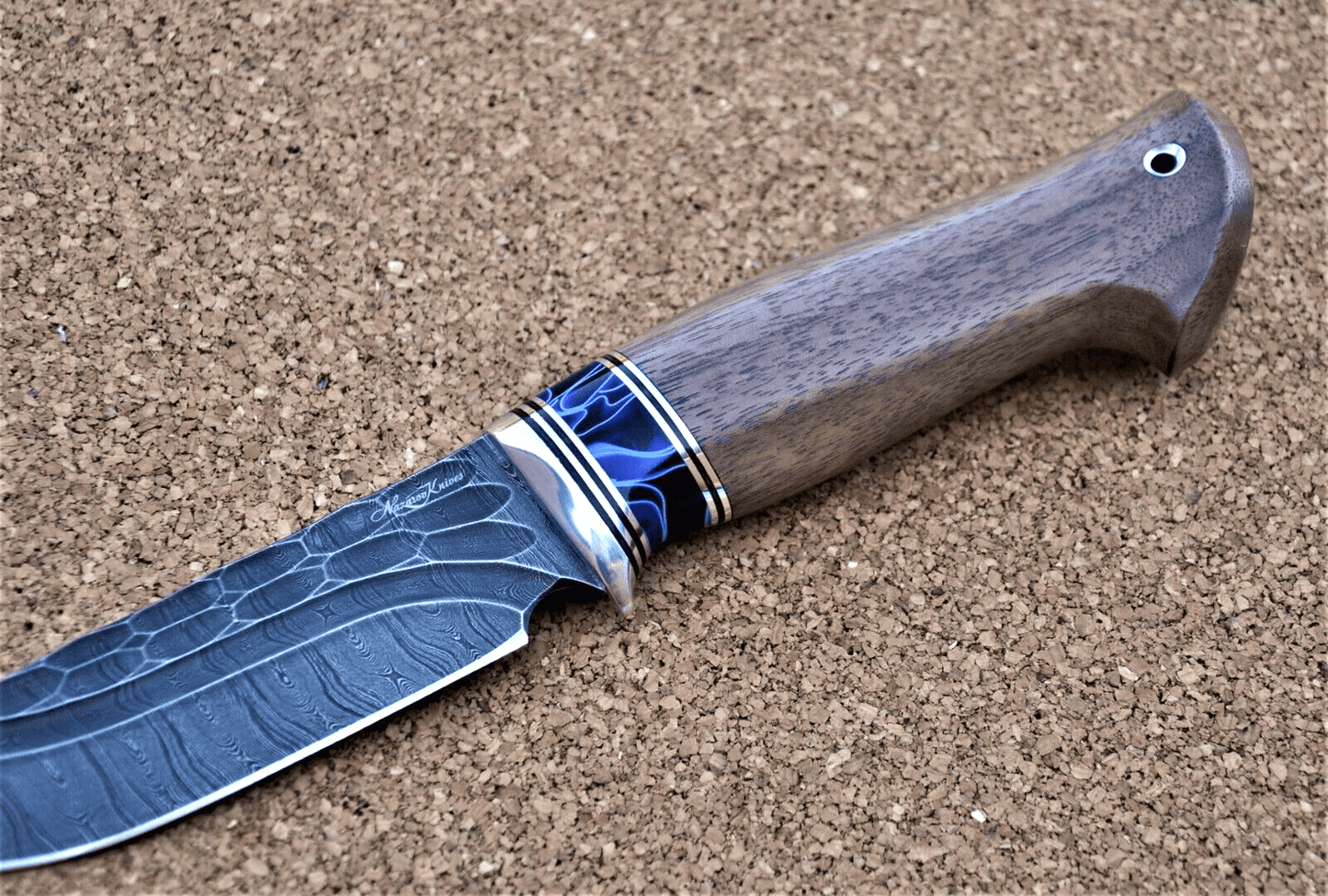 Damaszener Stahl Outdoor Jagd Damast Messer Nazarov Knives Handarbeit HRC62