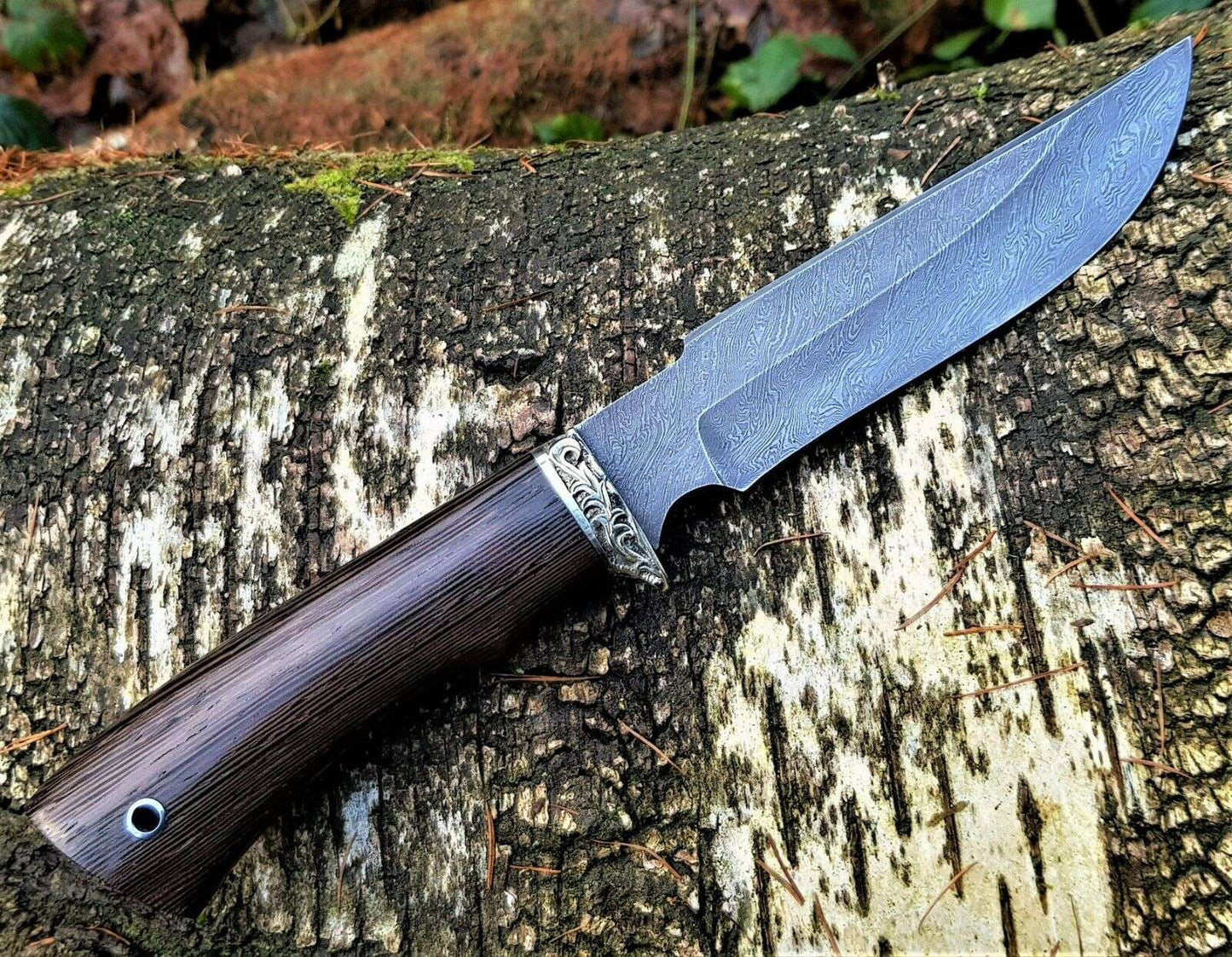 A.Marushin Outdoor Jagdmesser Damaszener Stahl Handarbeit