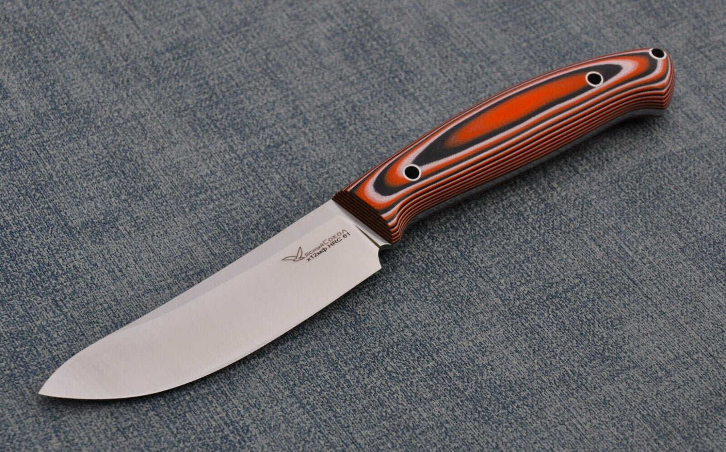 H12MF Full Tang Outdoor JagdMesser Yasniy Sokol Handarbeit HRC61 Лесник