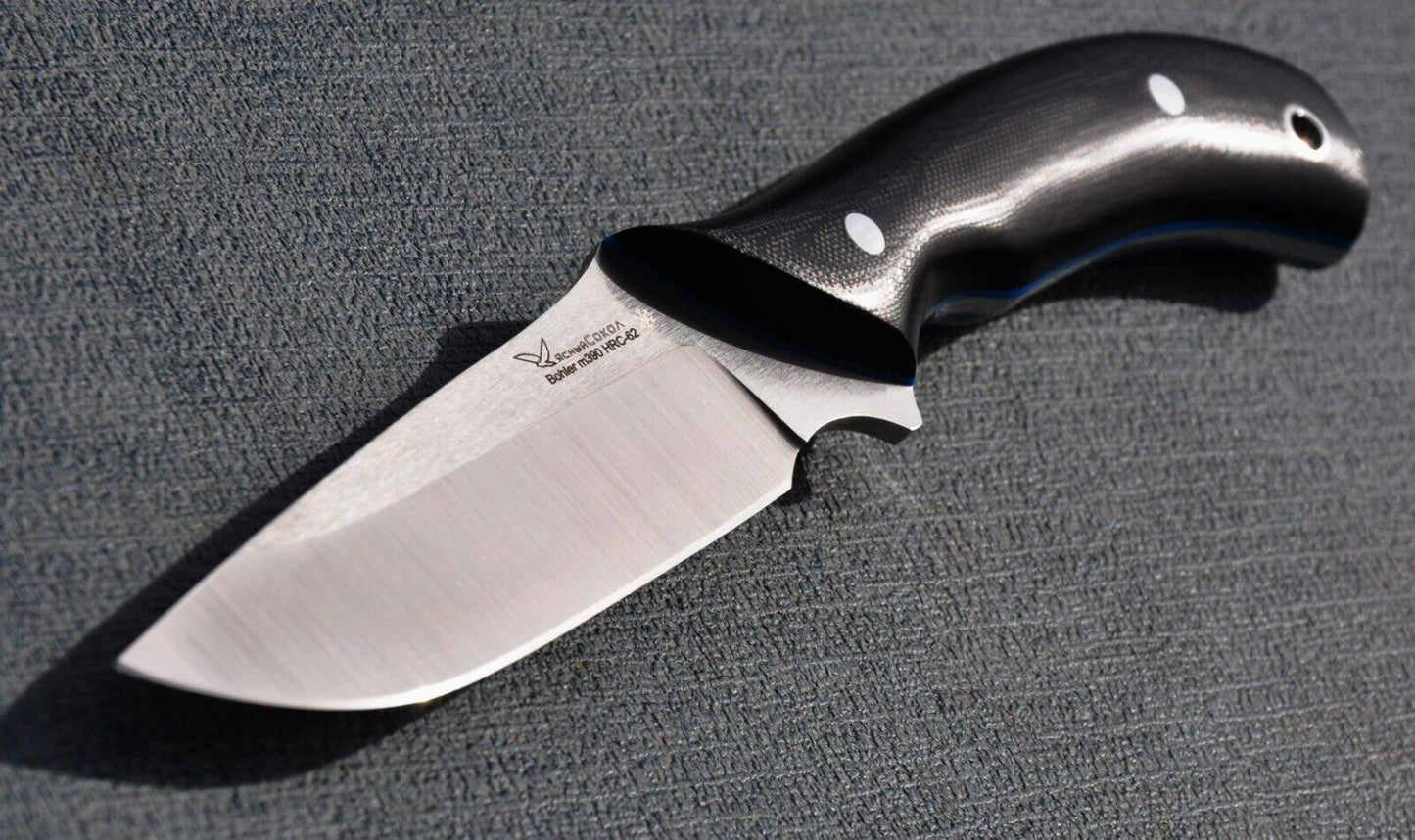 M390 Stahl Full Tang Outdoor Jagdmesser Yasniy Sokol Handarbeit