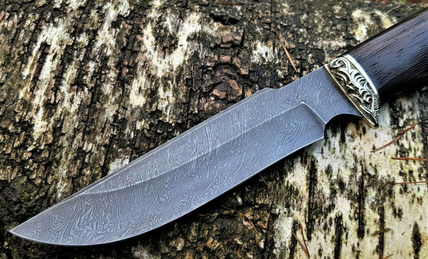 A.Marushin Outdoor Jagdmesser Damaszener Stahl Handarbeit