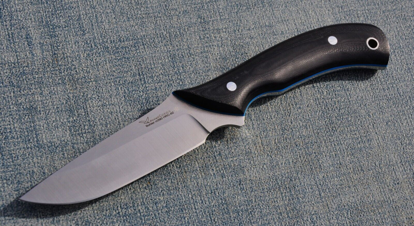 M390 Stahl Full Tang Outdoor Jagdmesser Yasniy Sokol Handarbeit