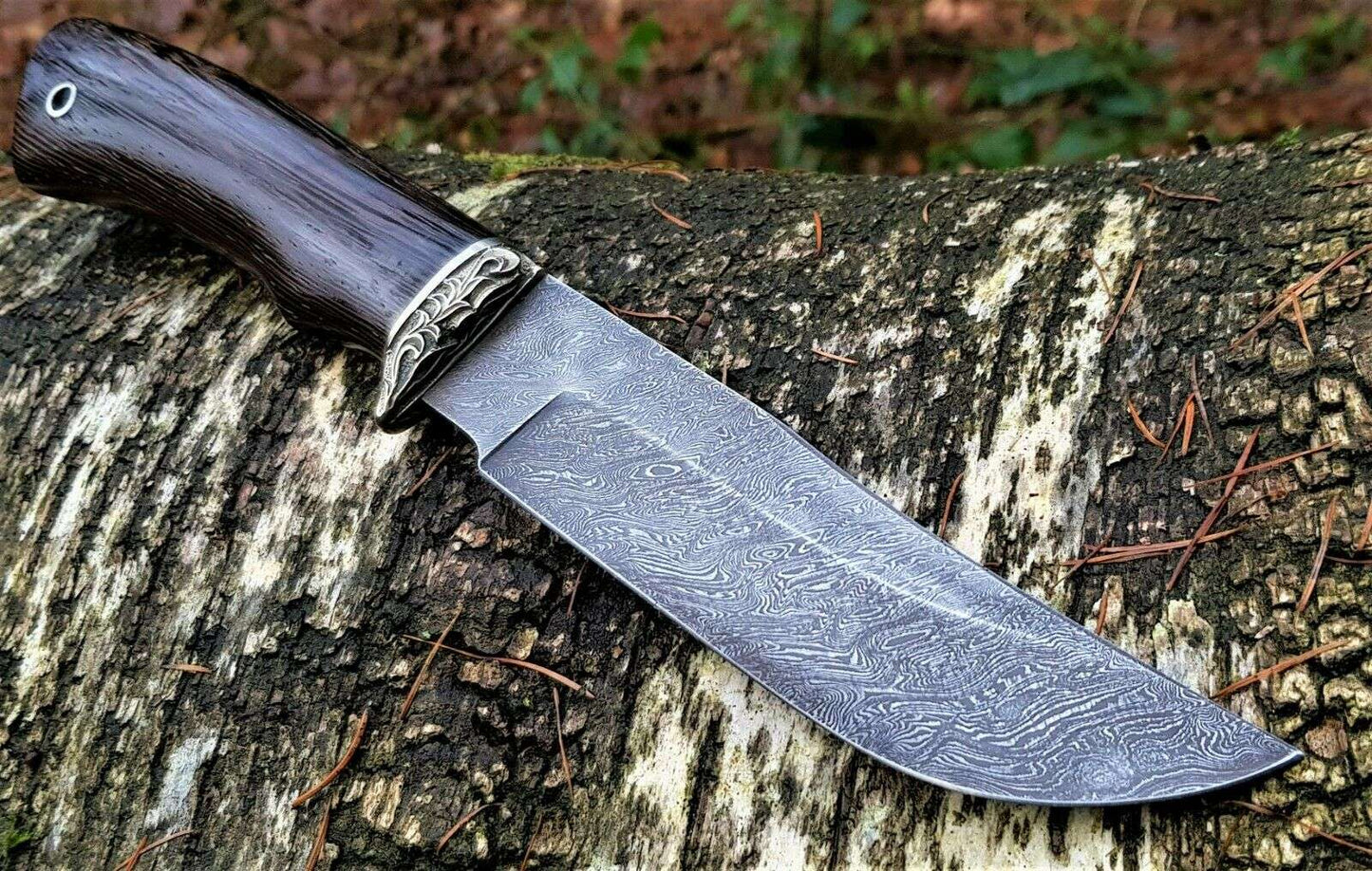 A.Marushin Outdoor Jagdmesser Damaszener Stahl Handarbeit