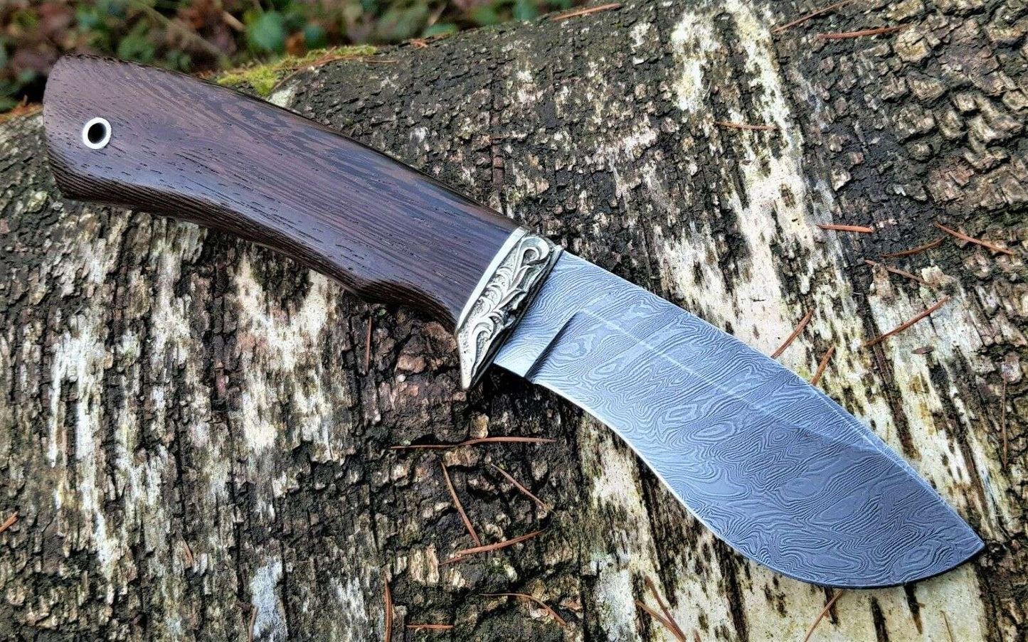 A.Marushin Outdoor Jagdmesser Damaszener Stahl Handarbeit