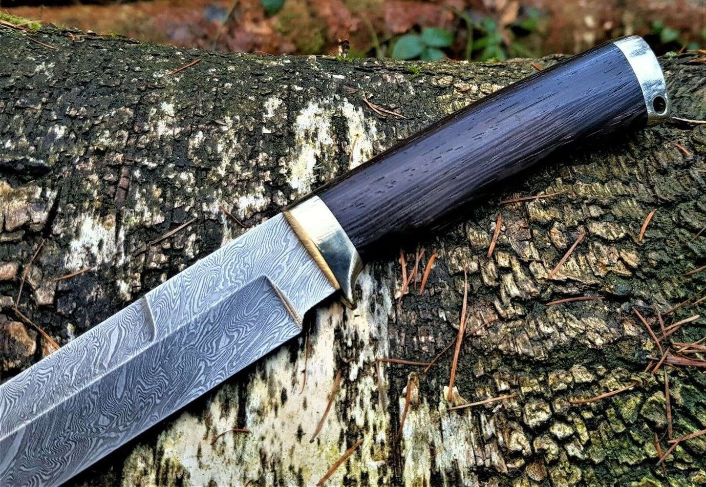 A.Marushin Outdoor Jagdmesser Damaszener Stahl Handarbeit