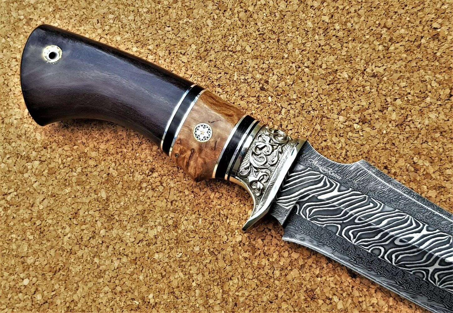 Nazarov Knives Russland Mosaik Damast Stahl Outdoor JagdMesser Handarbeit HRC62