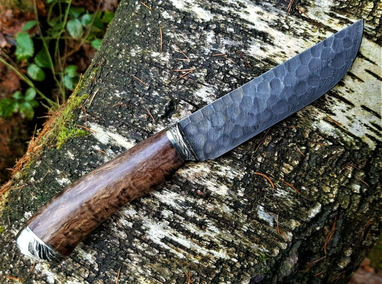 A.Marushin Outdoormesser Damaszener Stahl Handarbeit