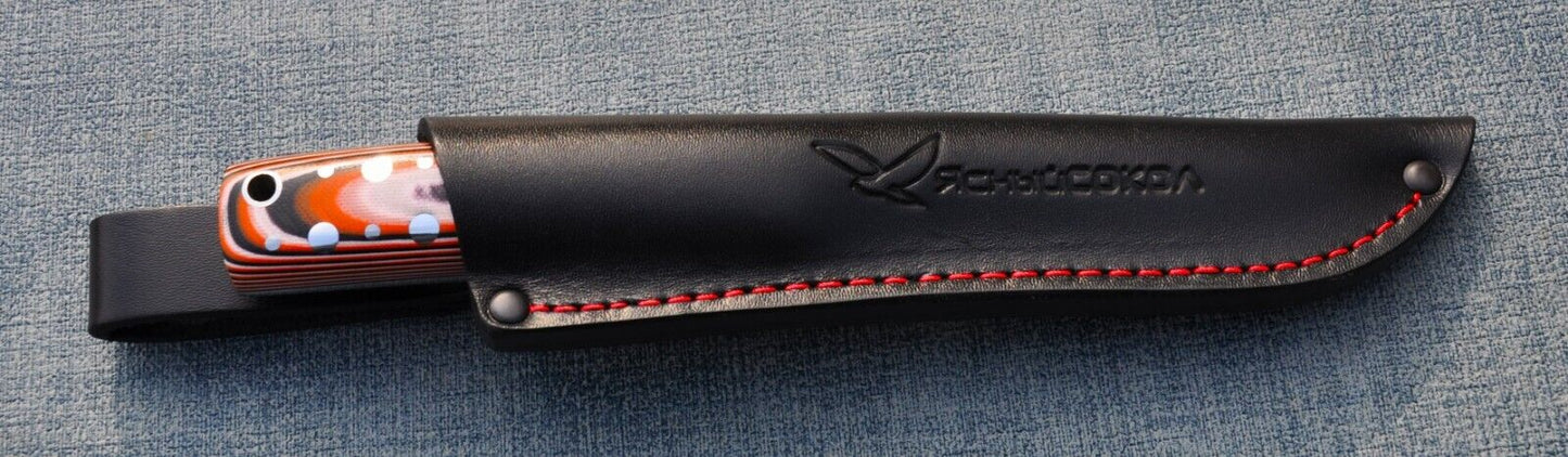 H12MF Full Tang Outdoor Jagdmesser Yasniy Sokol Handarbeit