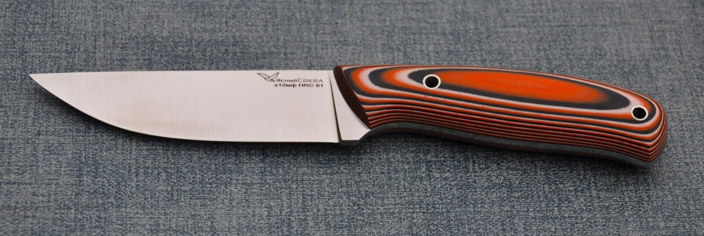 H12MF Full Tang Outdoor Jagd Messer Yasniy Sokol Handarbeit HRC61 Сокол