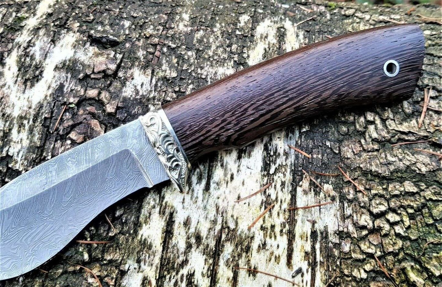 A.Marushin Outdoor Jagdmesser Damaszener Stahl Handarbeit