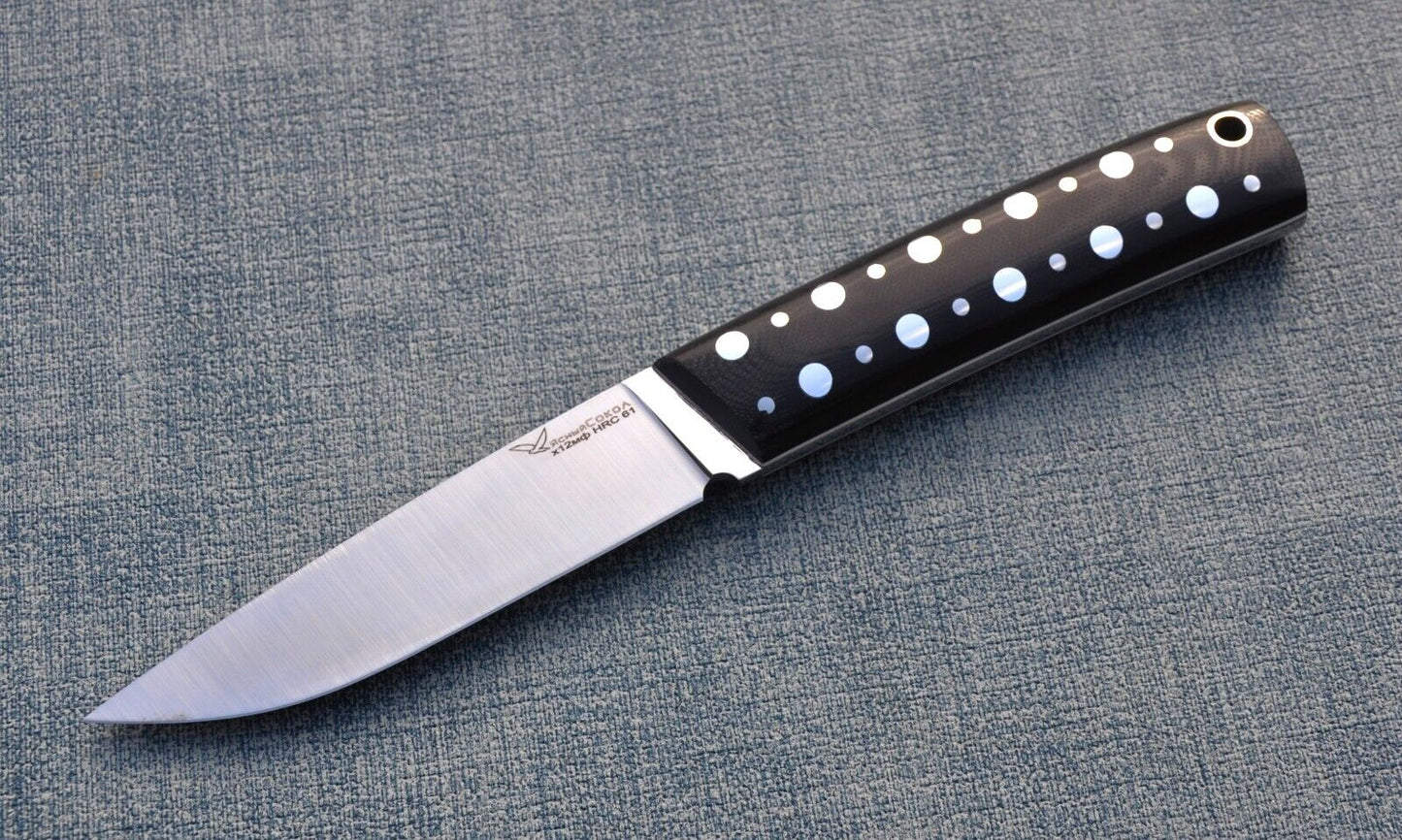 H12MF Full Tang Outdoor Jagdmesser Yasniy Sokol Handarbeit