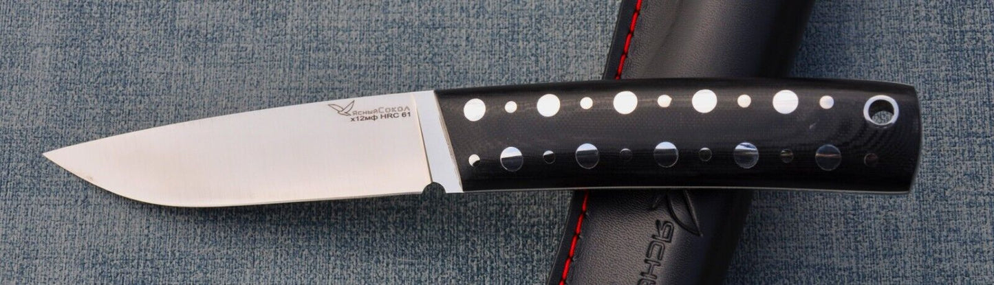 H12MF Full Tang Outdoor Jagdmesser Yasniy Sokol Handarbeit