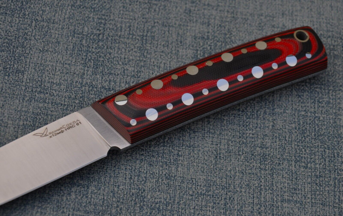 H12MF Full Tang Outdoor Jagdmesser Yasniy Sokol Handarbeit