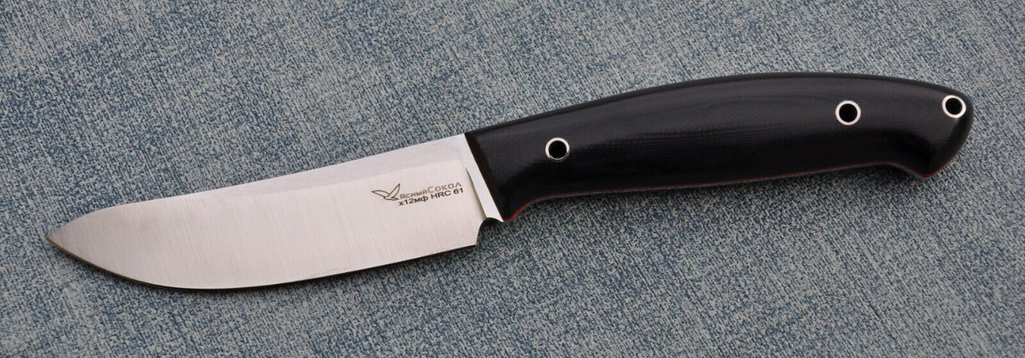 H12MF Full Tang Outdoor Jagd Messer Yasniy Sokol Handarbeit HRC 61 Лесник