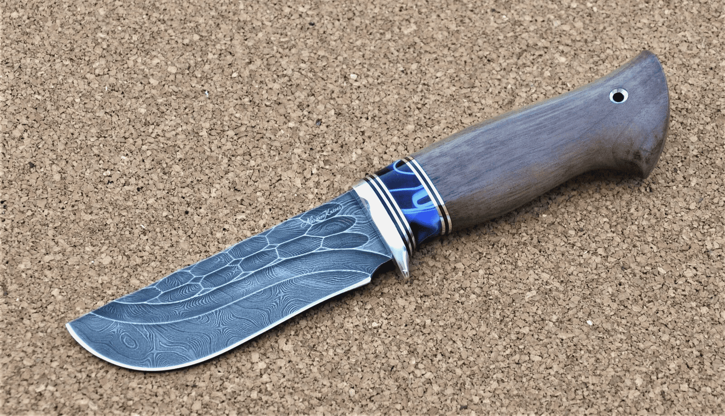 Damaszener Stahl Outdoor Jagd Damast Messer Nazarov Knives Handarbeit HRC62