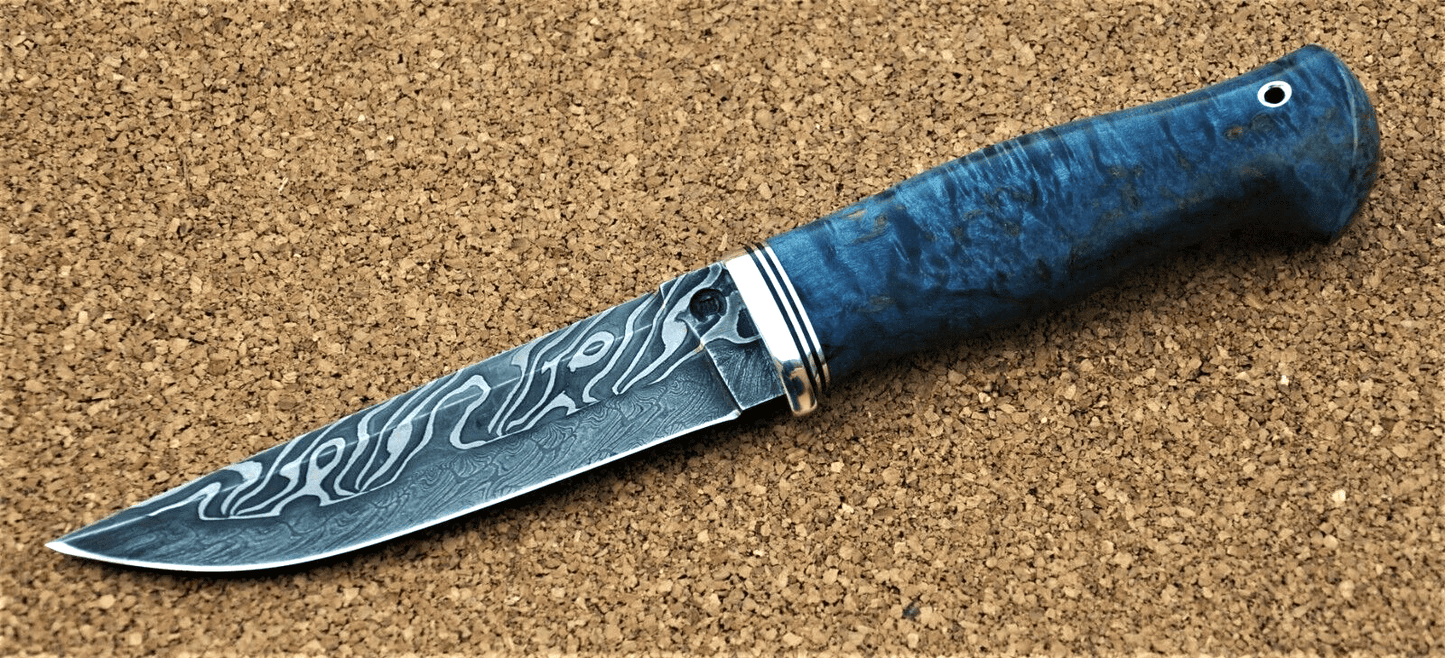 Nazarov Knives Russland Mosaik Damast Stahl Outdoor JagdMesser Handarbeit HRC62