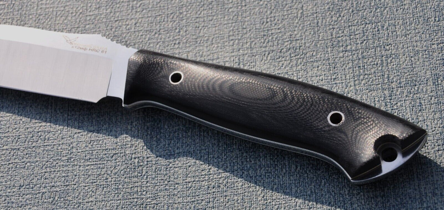 H12MF Full Tang Outdoor Jagdmesser Yasniy Sokol Handarbeit