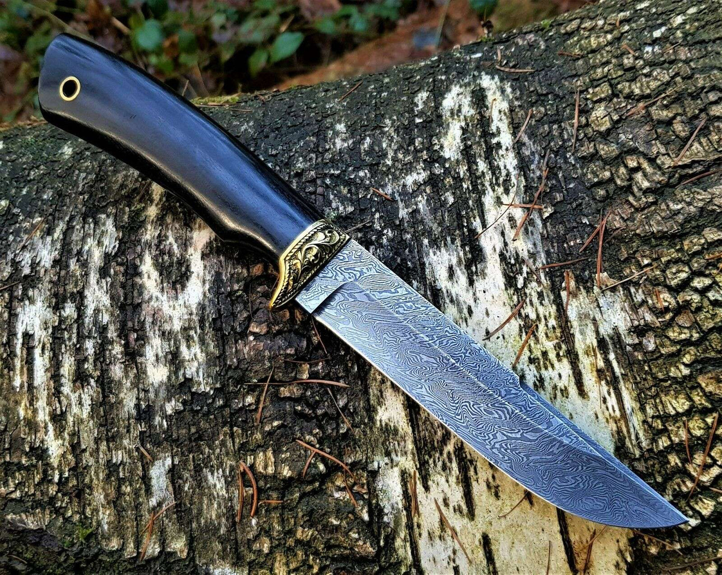 A.Marushin Outdoor Jagdmesser Damaszener Stahl Handarbeit