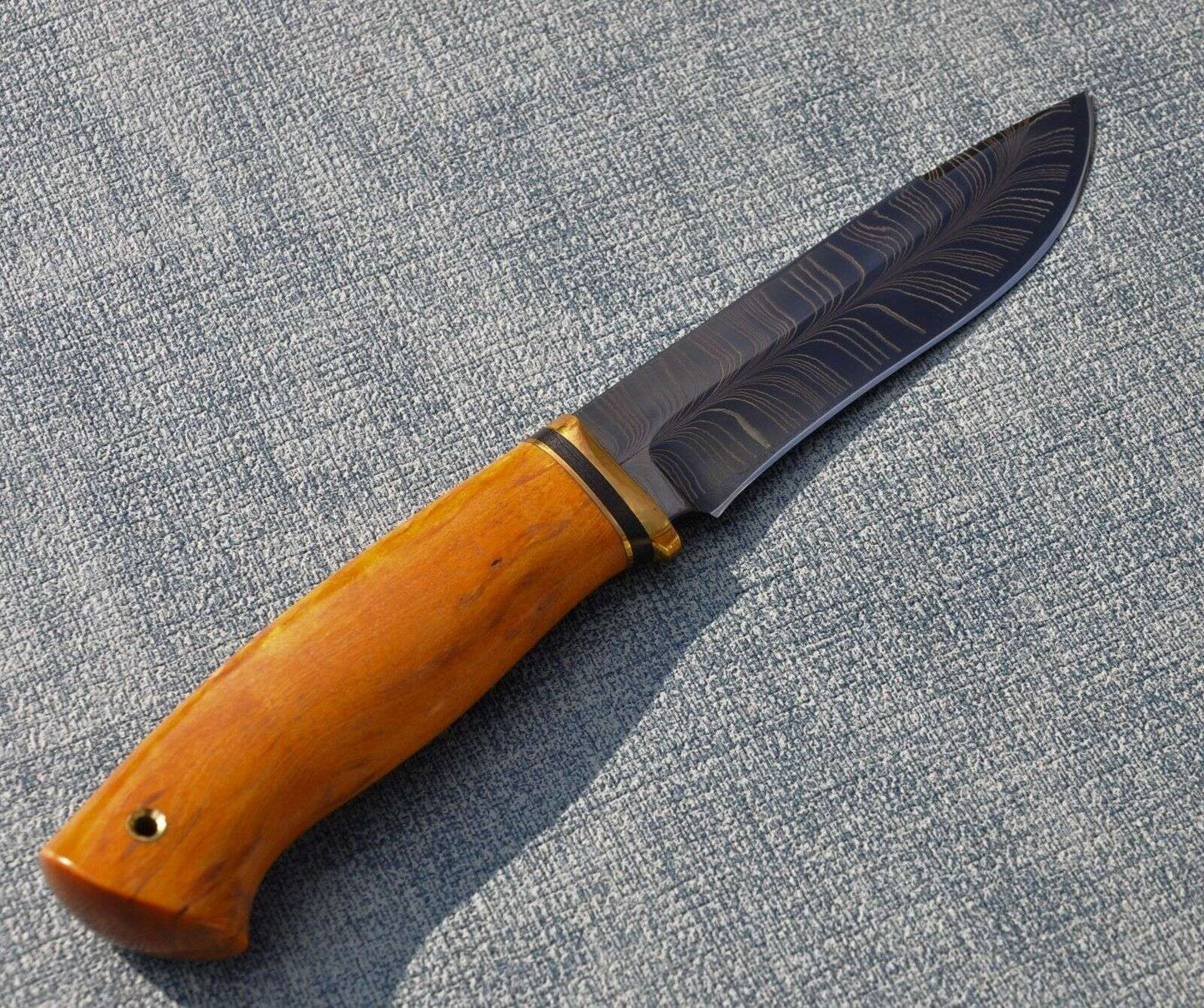 Nazarov Knives Russland Mosaik DamastStahl OutdoorJagdMesser Handarbeit HRC62
