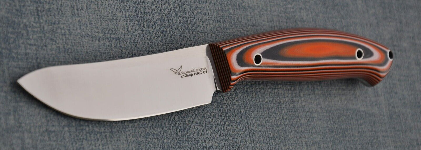 H12MF Full Tang Outdoor JagdMesser Yasniy Sokol Handarbeit HRC61 Лесник