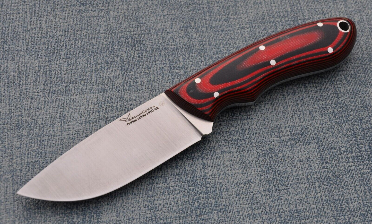 M390 Stahl Full Tang Outdoor Jagdmesser Yasniy Sokol Handarbeit