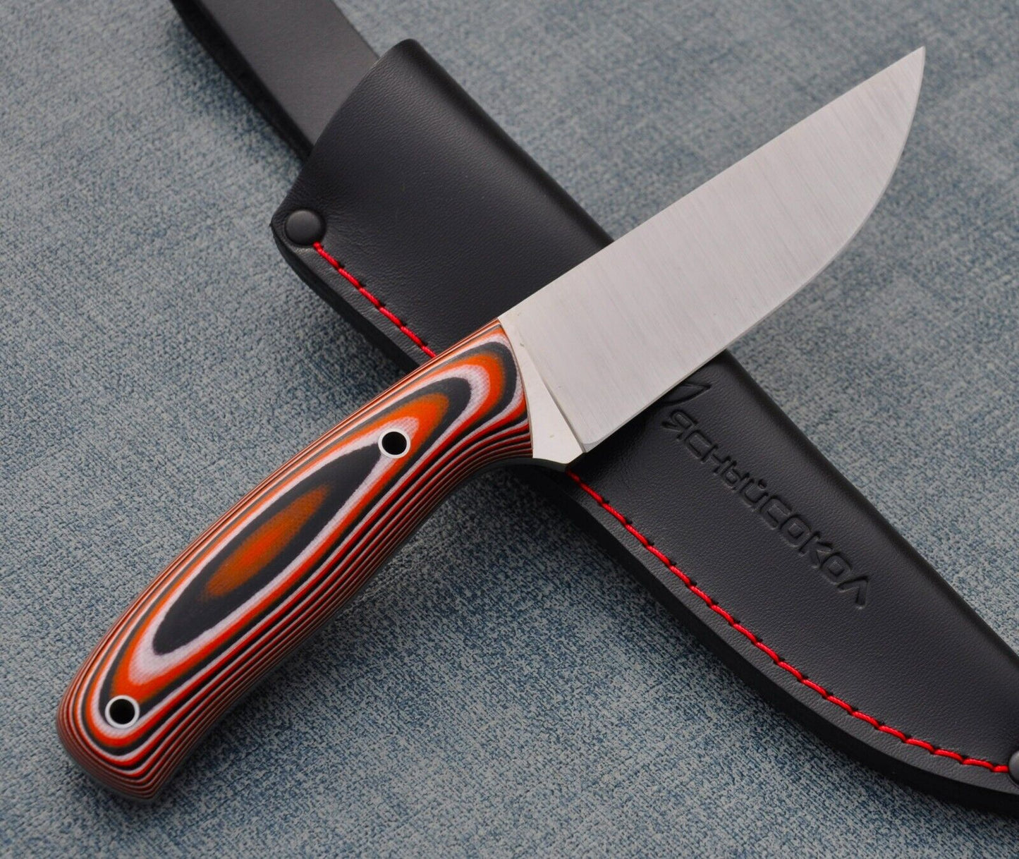 M390 Stahl Full Tang Outdoor Jagdmesser Yasniy Sokol Handarbeit