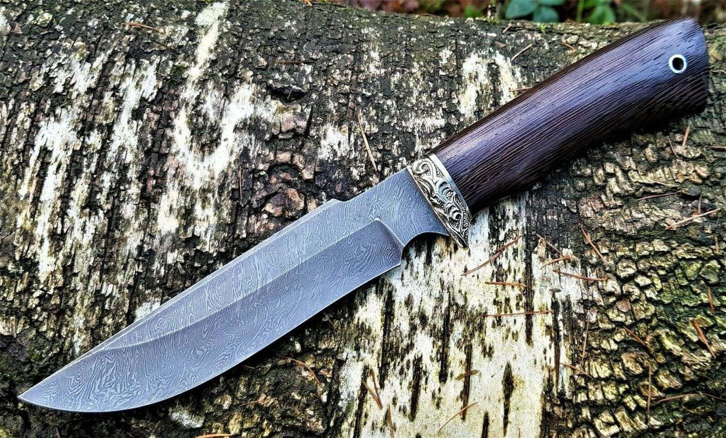 A.Marushin Outdoor Jagdmesser Damaszener Stahl Handarbeit