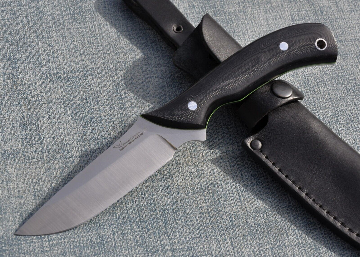 M390 Stahl Full Tang Outdoor Jagdmesser Yasniy Sokol Handarbeit