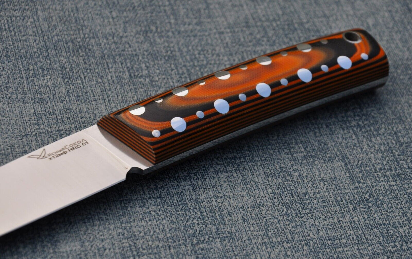 H12MF Full Tang Outdoor Jagdmesser Yasniy Sokol Handarbeit
