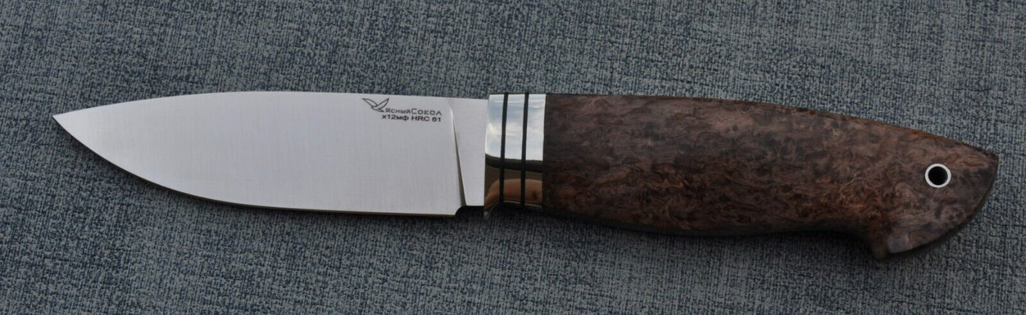 H12MF Stahl Outdoor Jagdmesser Yasniy Sokol Handarbeit