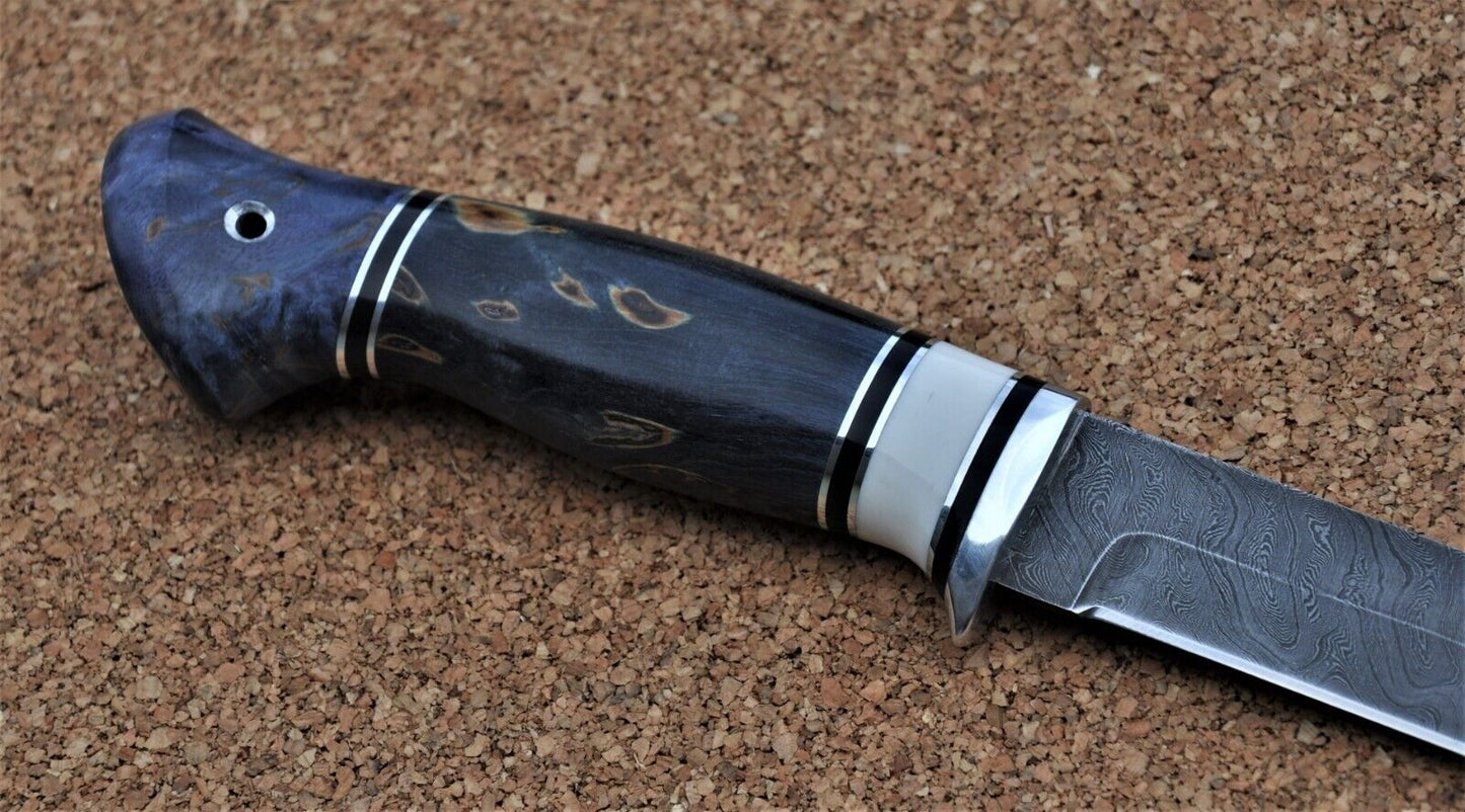 Damaszener Stahl Outdoor Jagd Damast Messer Nazarov Knives Handarbeit HRC62
