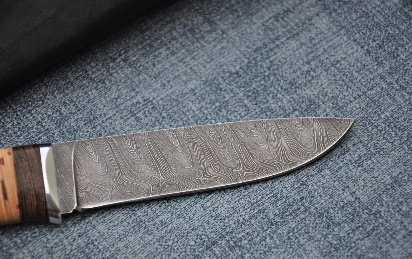 Damast Damaszener Stahl Outdoor Messer Nazarov Knives Handarbeit HRC62 Ясень