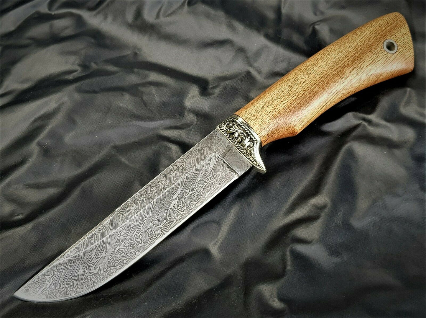 A.Marushin Outdoor Jagdmesser Damaszener Stahl Handarbeit