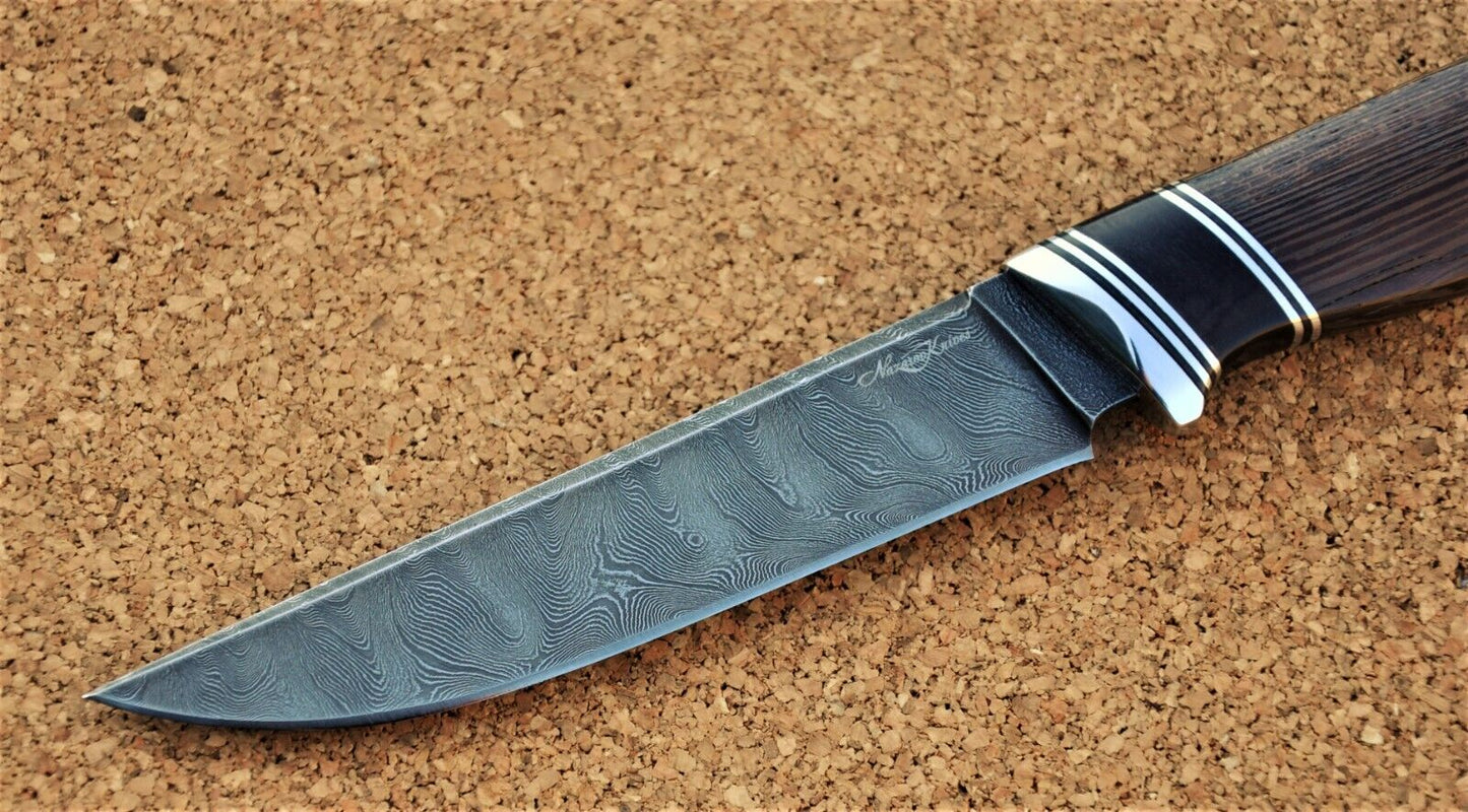 Damaszener Stahl Outdoor Jagdmesser Nazarov Knives Handarbeit