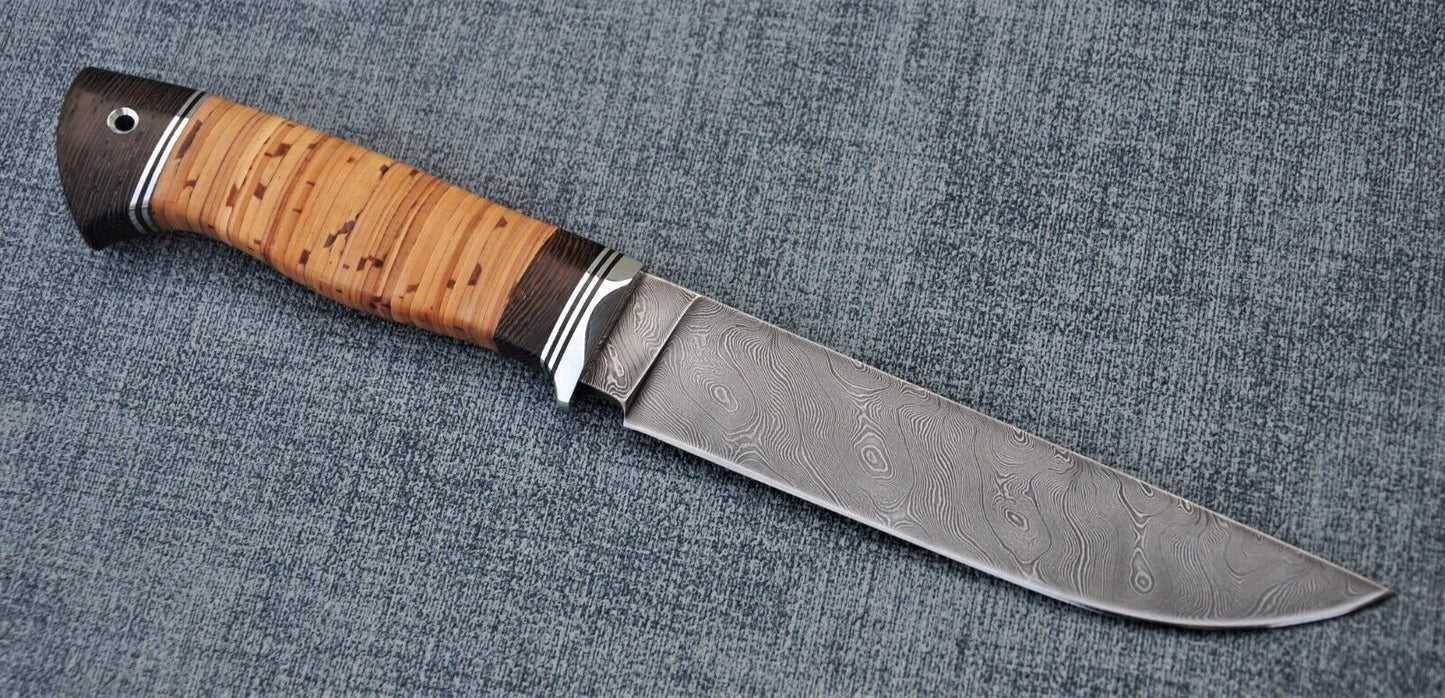 Damast Damaszener Stahl OutdoorMesser Nazarov Knives Handarbeit HRC62 Засапожн