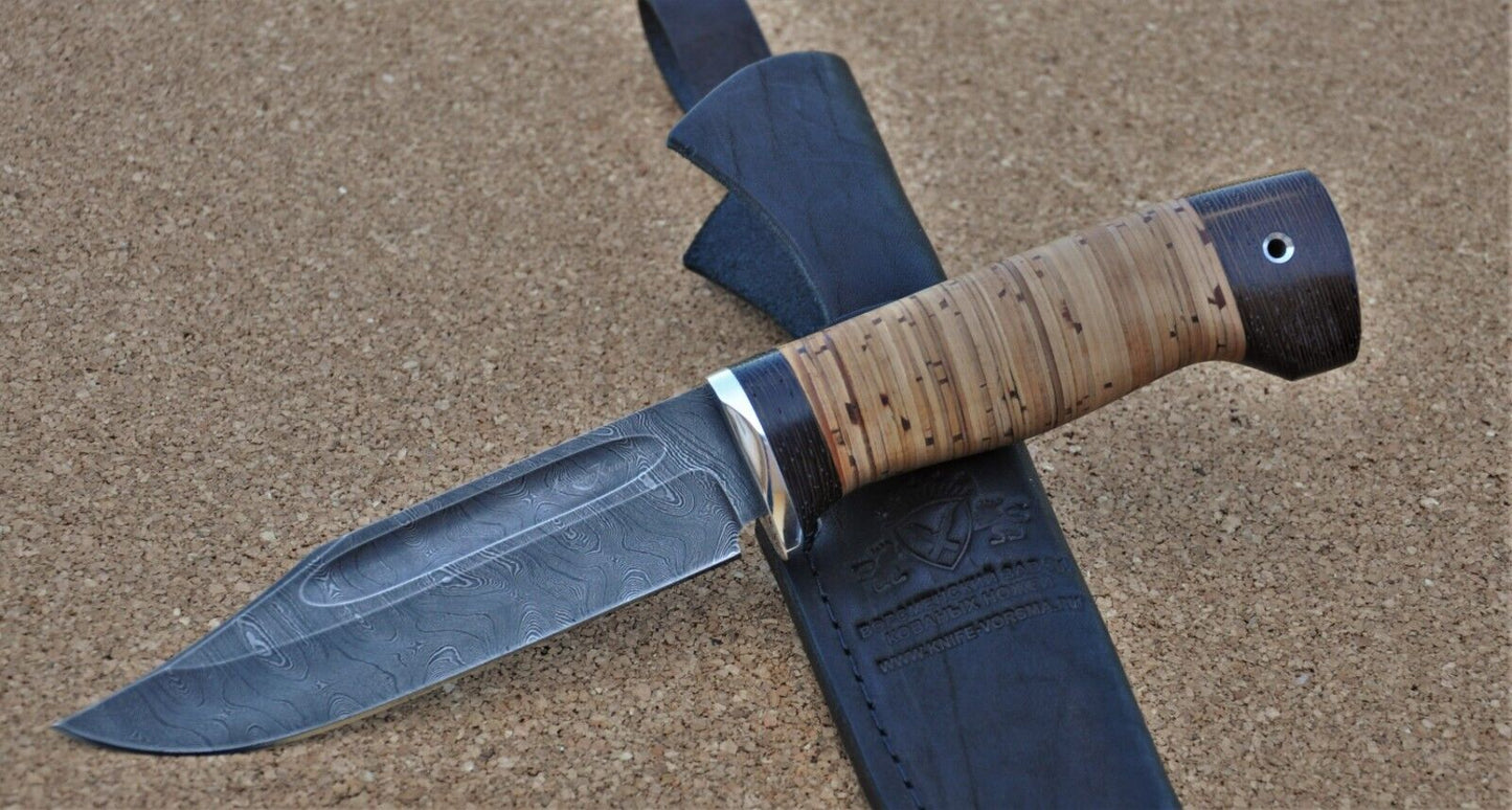 Damaszener Stahl Outdoor Jagdmesser Nazarov Knives Handarbeit