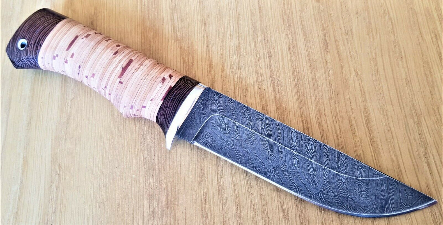 Nazarov Knives Damaszener Stahl Outdoor Jagdmesser