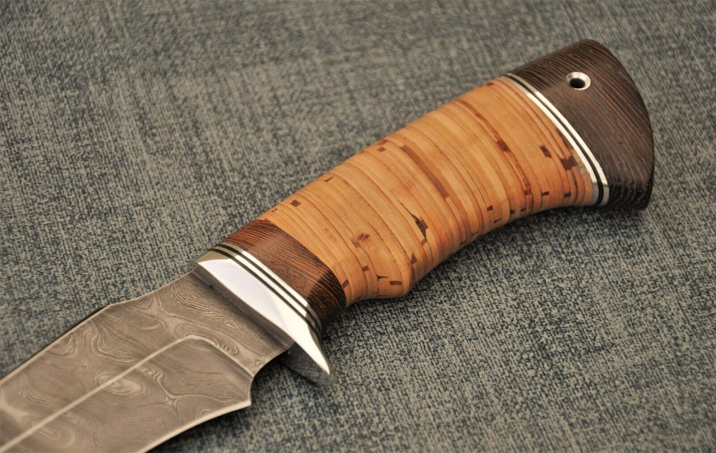 Damast Damaszener Stahl OutdoorMesser Nazarov Knives Handarbeit HRC62 Мангуст