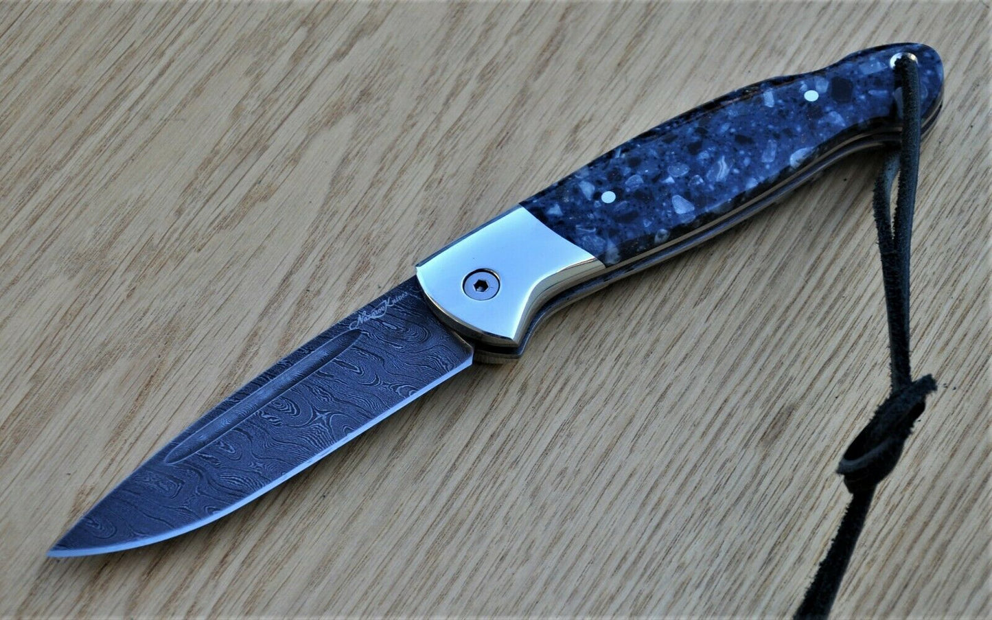 Nazarov Knives Russland Damast Stahl Outdoor Сова Klappmesser Handarbeit HRC62