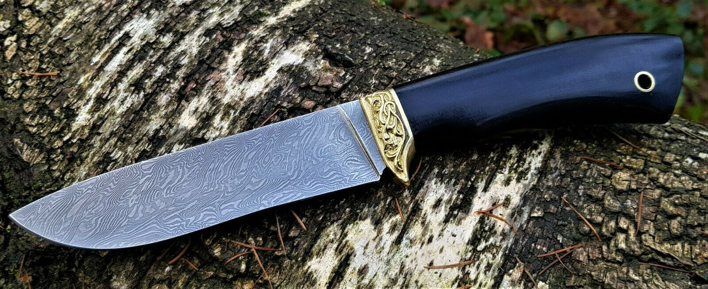 A.Marushin Outdoor Jagdmesser Damaszener Stahl Handarbeit