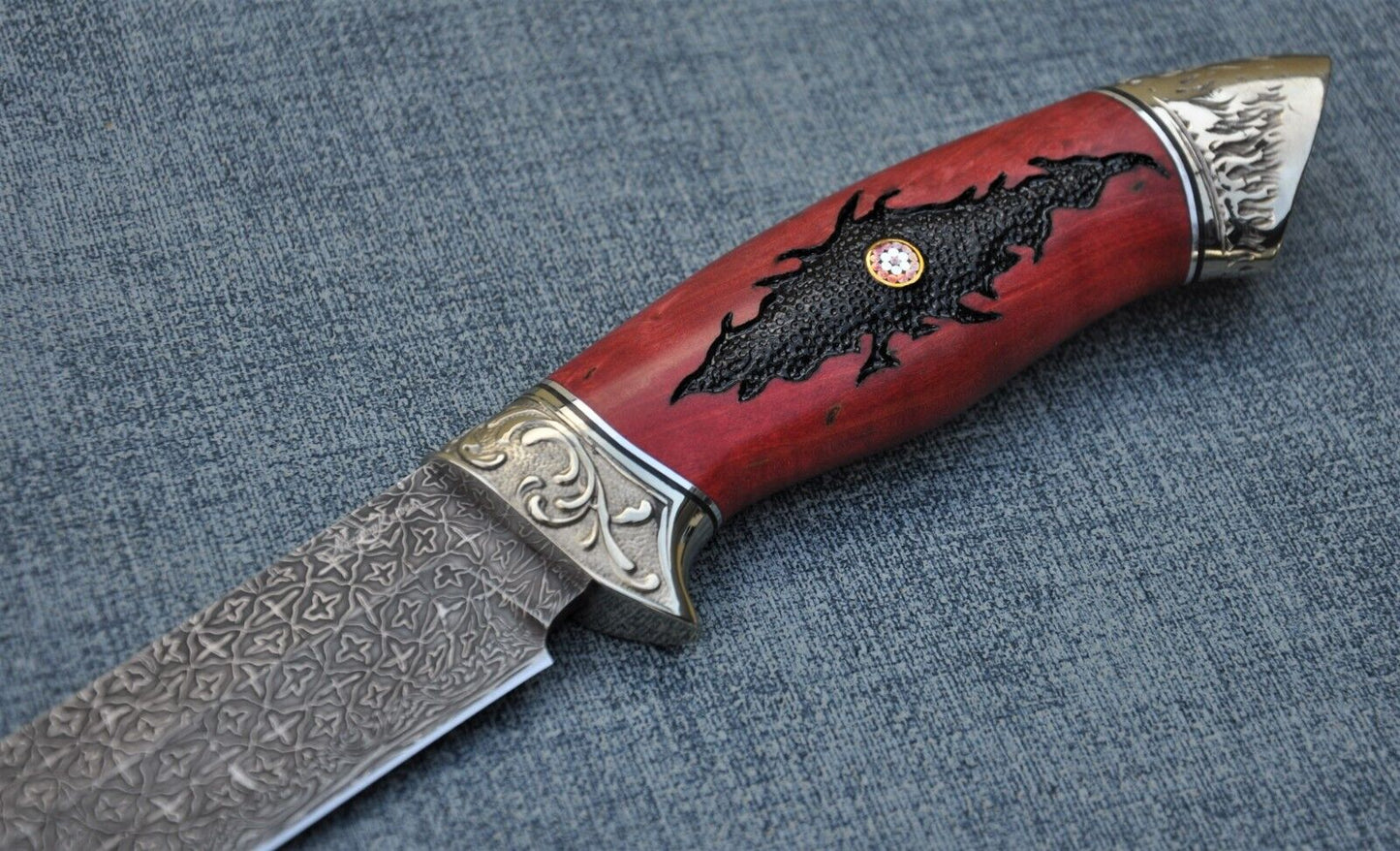 Mosaik Damast Stahl OutdoorMesser Handarbeit Nazarov Knives Russland HRC62 Овод