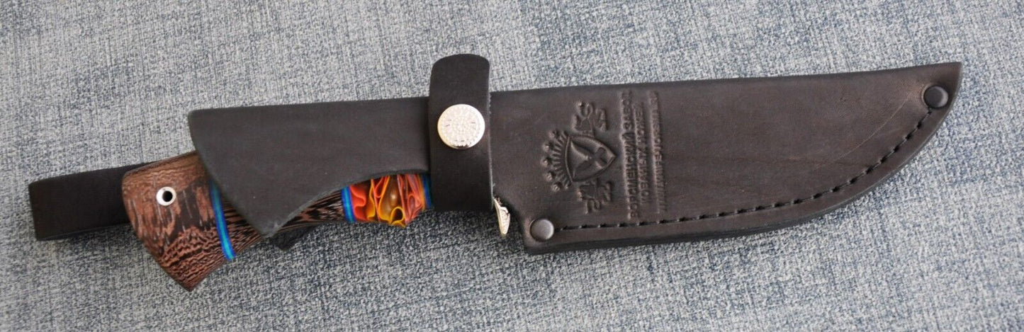 Nazarov Knives Russland laminated Damast Stahl Outdoor Messer Handarbeit HRC62