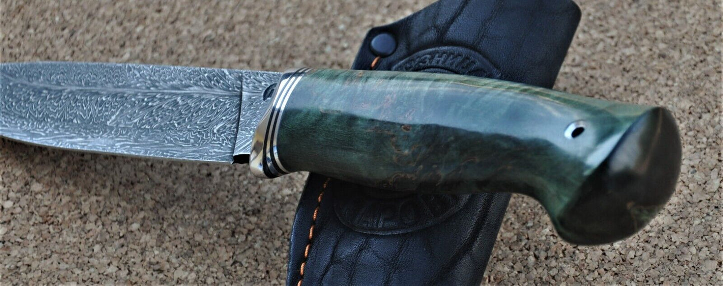 Nazarov Knives Russland Mosaik Damast Stahl Outdoor JagdMesser Handarbeit HRC62