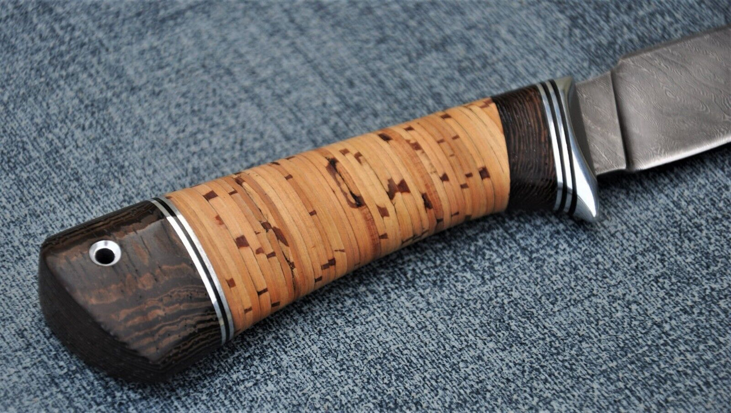 Damaszener Stahl Outdoor Jagdmesser Nazarov Knives Handarbeit