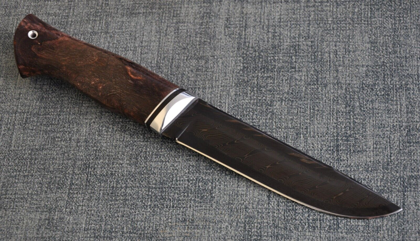 Nazarov Knives Russland Mosaik Damast Stahl Outdoor JagdMesser Handarbeit HRC62