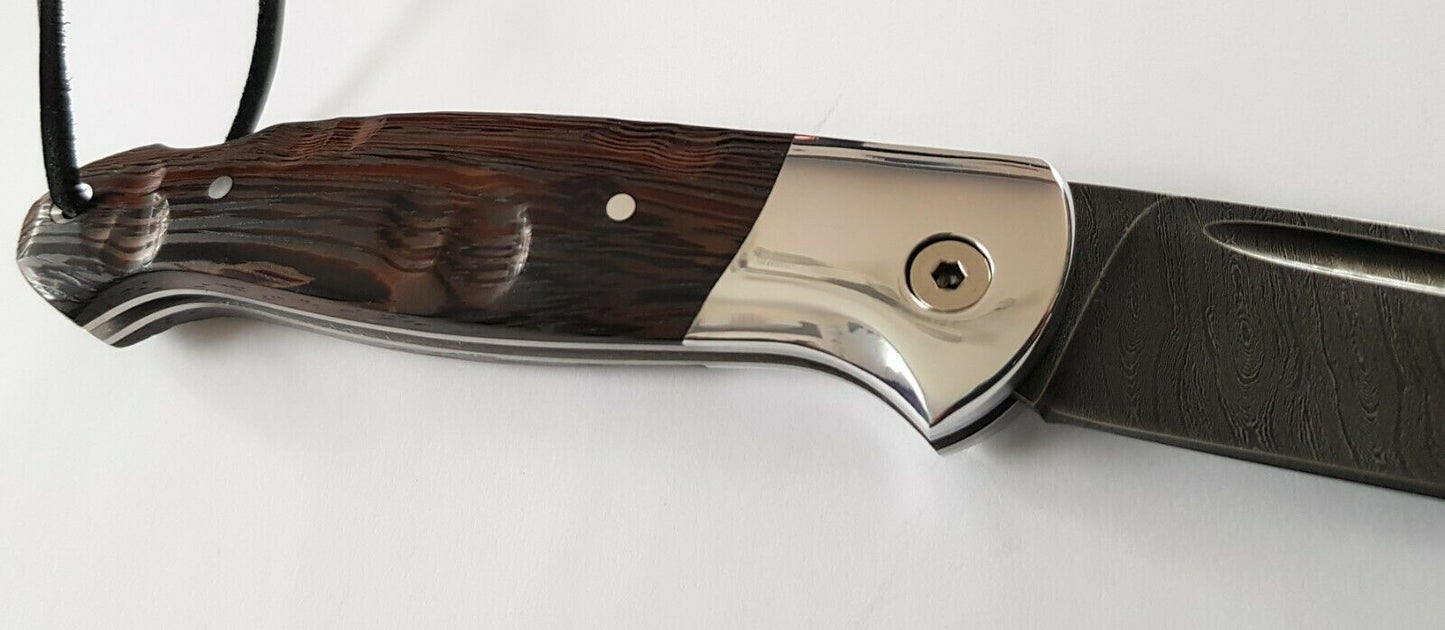 Nazarov Knives Russland Damast Stahl Outdoor Сова Klappmesser Handarbeit HRC62