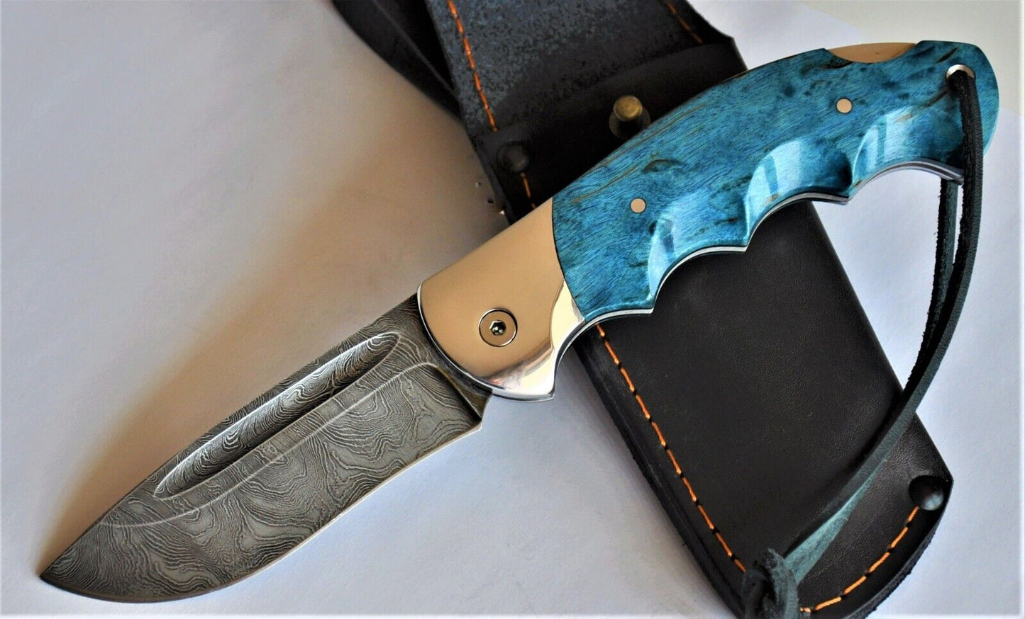 Damast Stahl Outdoor Klappmesser Handarbeit Nazarov Knives Russland HRC62 Орёл