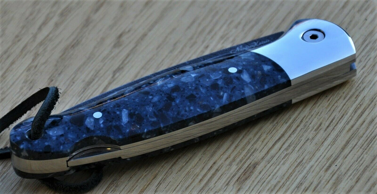 Nazarov Knives Russland Damast Stahl Outdoor Сова Klappmesser Handarbeit HRC62